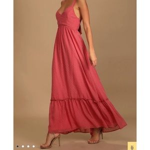 Lulu's Rose Pink Maxi Dress